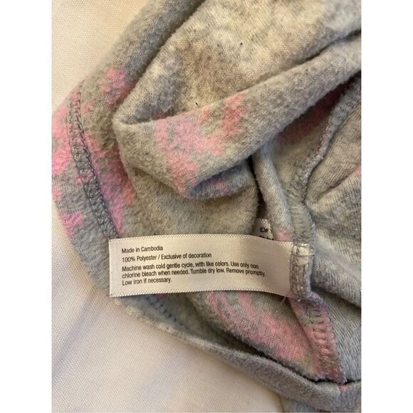 Celestial dreams Xl fleece gown gray pink rn #17373 - Picture 6 of 6